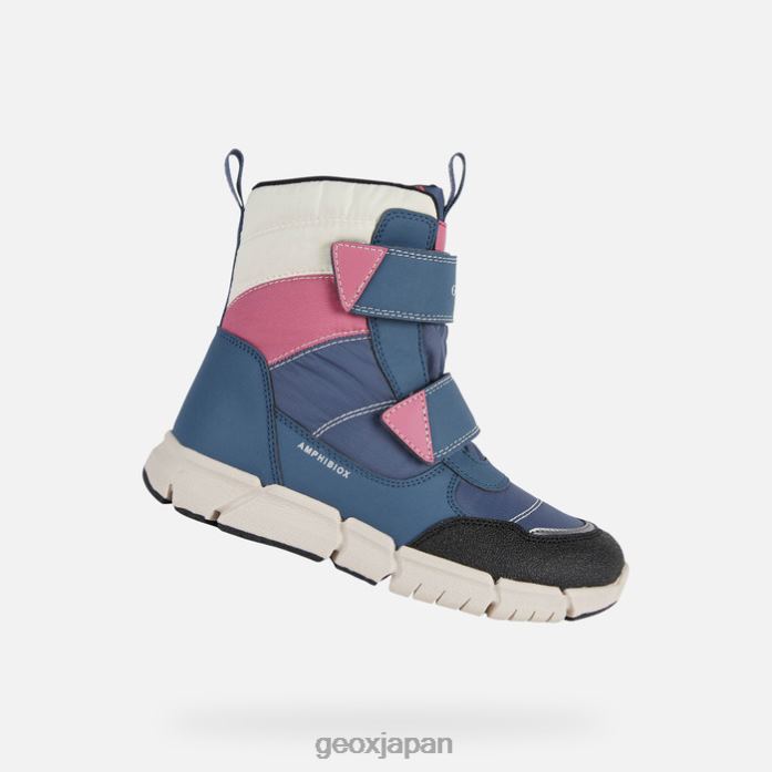 Geox Shoes Japan フレキシパー abx ジュニア 822JX1042 女の子 アビオ/フクシア