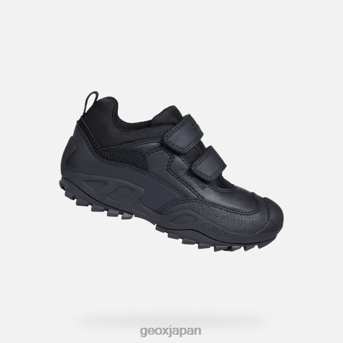 Geox Shoes Japan 新しいサベージabxボーイ 822JX1258 男の子たち 黒