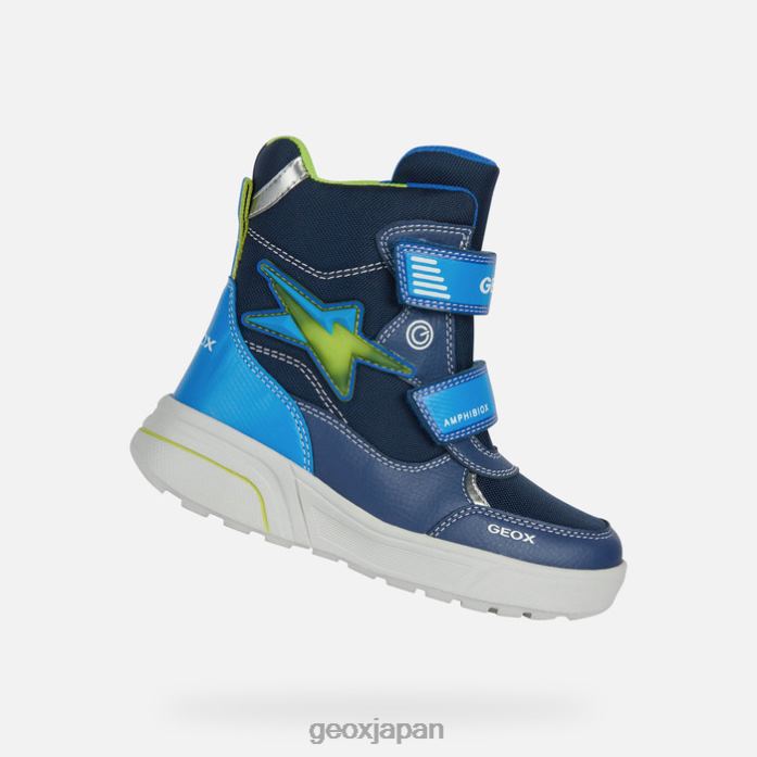 Geox Shoes Japan スベゲン abx ボーイ 822JX1369 男の子たち ネイビー/ライトブルー
