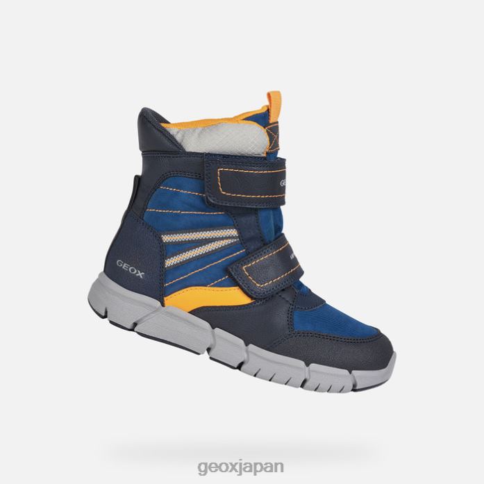 Geox Shoes Japan フレキシパー abx ボーイ 822JX1390 男の子たち ネイビー/オレンジ