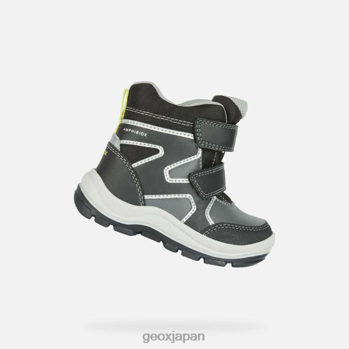 Geox Shoes Japan フランフィル abx 幼児 822JX1439 赤ちゃんと幼児 ブラック/グレー