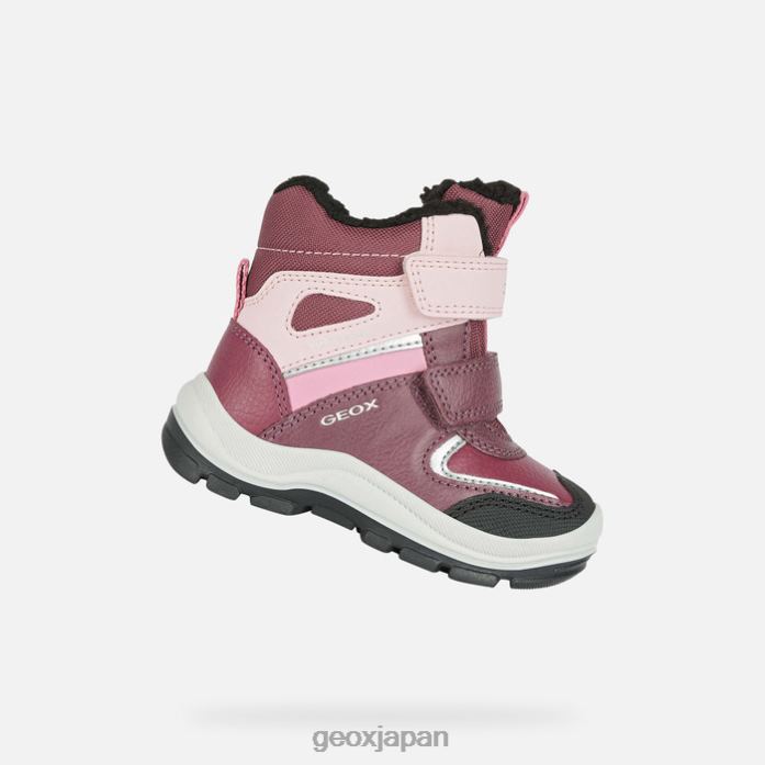 Geox Shoes Japan フランフィル abx 幼児 822JX1562 赤ちゃんと幼児 バーガンディ/ピンク