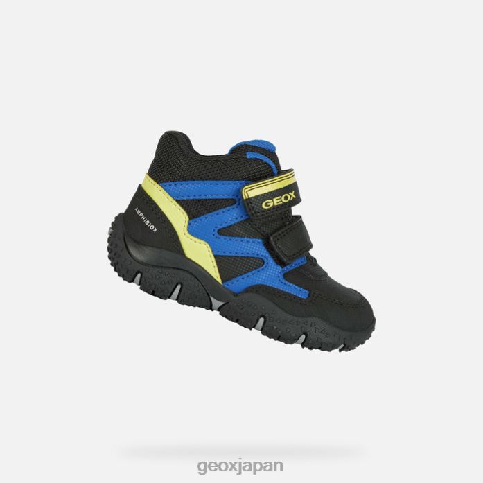Geox Shoes Japan バルト海abx幼児 822JX1568 赤ちゃんと幼児 ブラック/ライム
