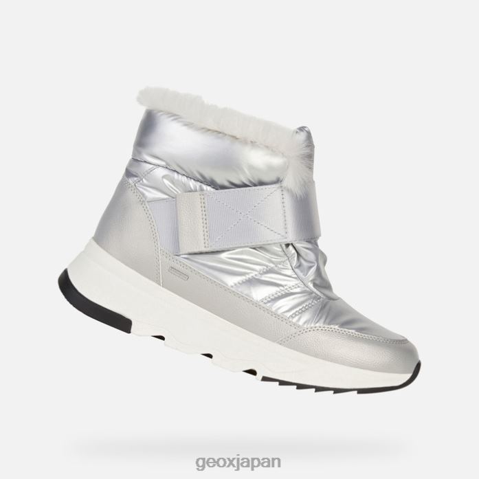 Geox Shoes Japan ファレナ abx 女性 822JX1703 女性 シルバー/ライトグレー