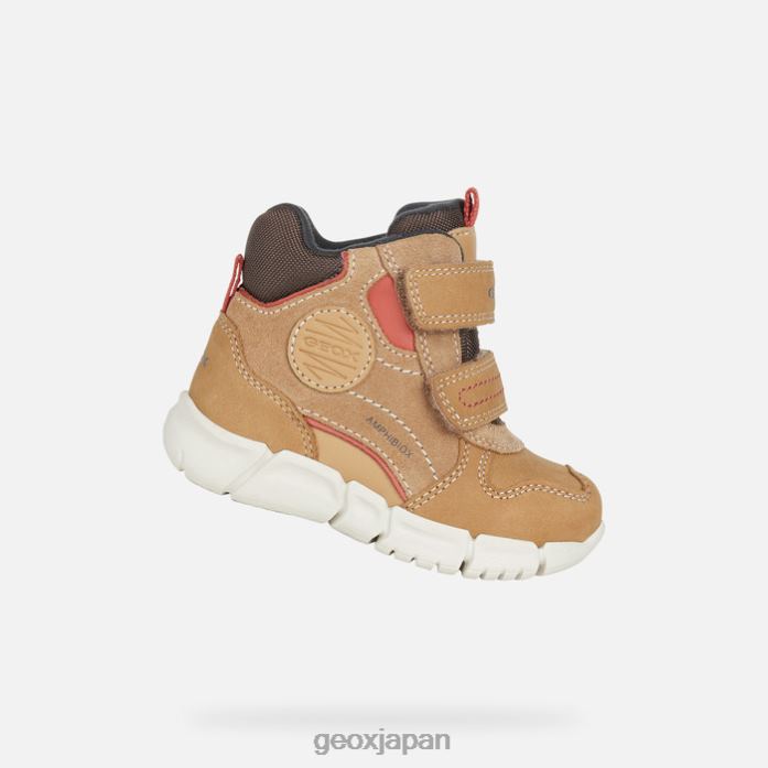Geox Shoes Japan フレキシパー abx ベビー 822JX2027 赤ちゃんと幼児 ウイスキー/ブラウン