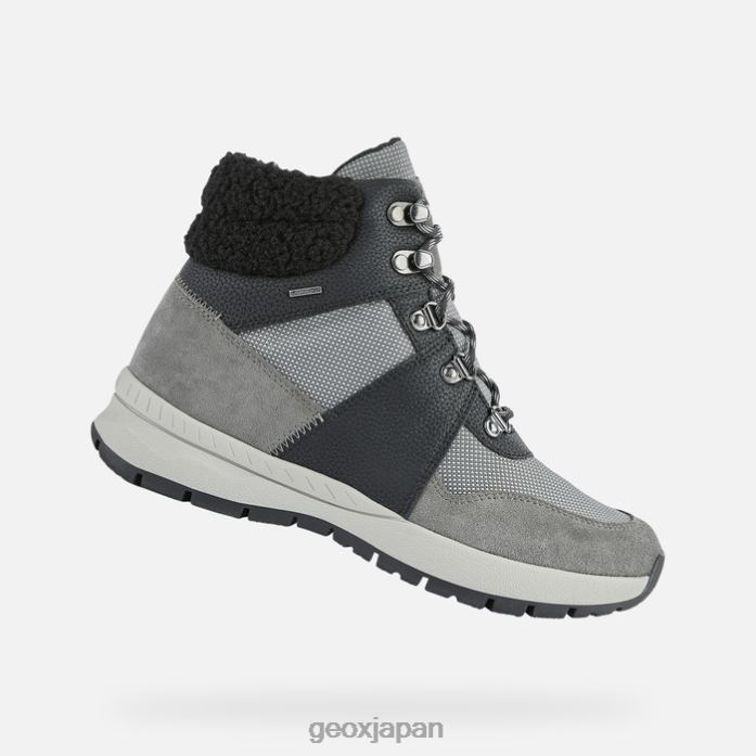 Geox Shoes Japan ブレイズ abx 女性 822JX225 女性 濃い灰色