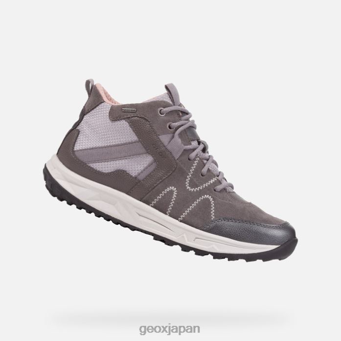 Geox Shoes Japan デルレイ abx 女性 822JX262 女性 ダークグレー/ライトグレー