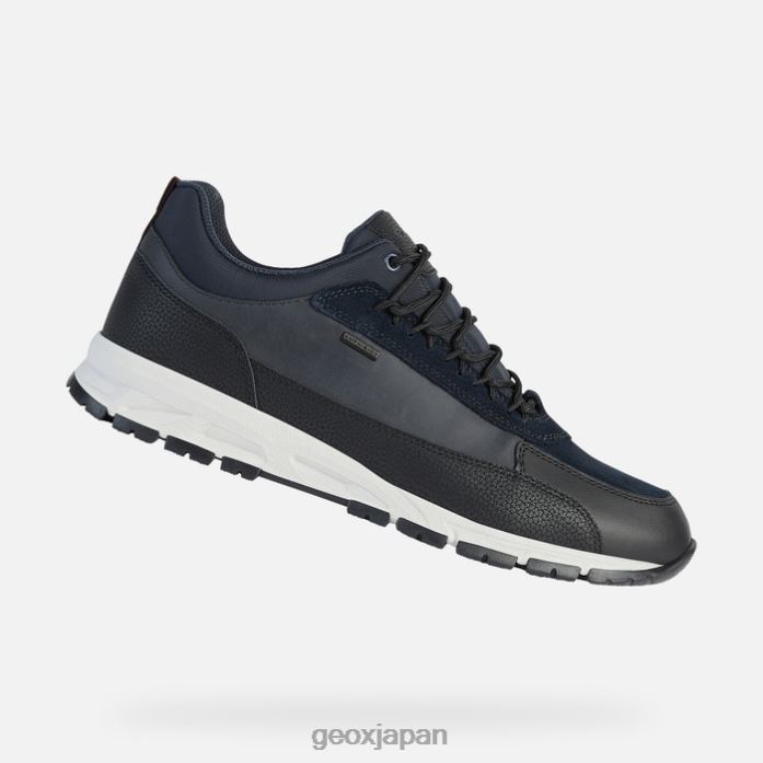 Geox Shoes Japan デルレイ abx マン 822JX831 男性 ブラック/ネイビー
