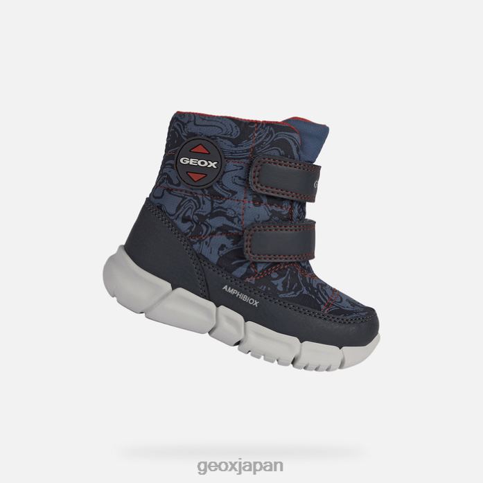 Geox Shoes Japan フレキシパー abx ベビー 822JX891 男性 アビオ/レッド