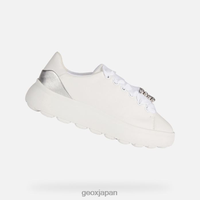 Geox Shoes Japan スフェリカ ec4.1 女性 822JX267 女性 ホワイト/シルバー