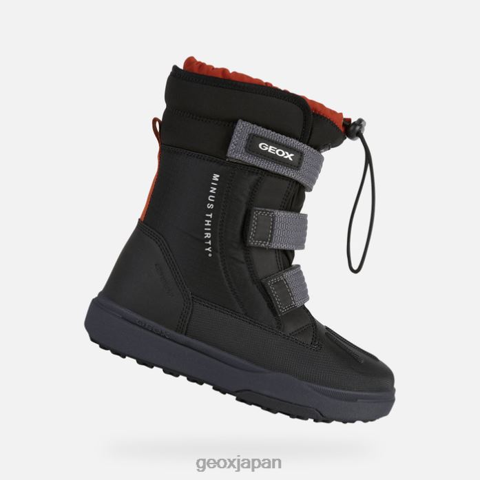 Geox Shoes Japan バンシー pg abx ボーイ 822JX1319 男の子たち 黒/錆び