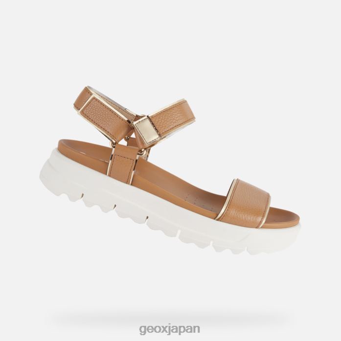 Geox Shoes Japan xand 2.1s 女性 822JX141 女性 キャメル/ライトゴールド